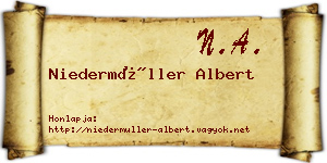 Niedermüller Albert névjegykártya